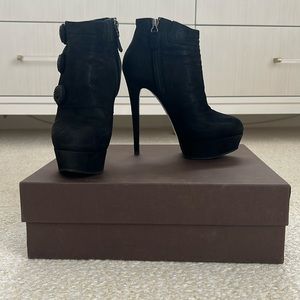Nando Muzi Fenice Nero Platform Boots in size 37